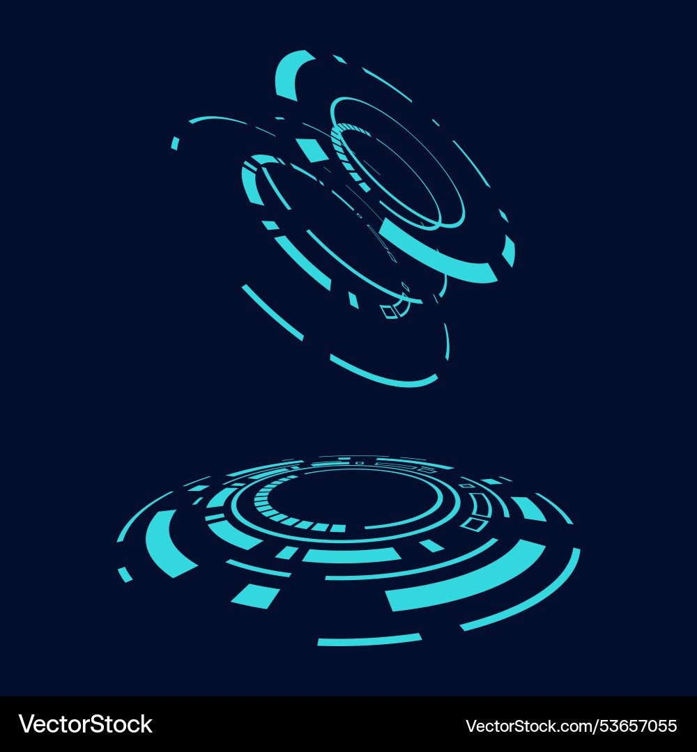Sci fi circle frame modern user interface element Sci fi circle frame modern user interface element vector image
