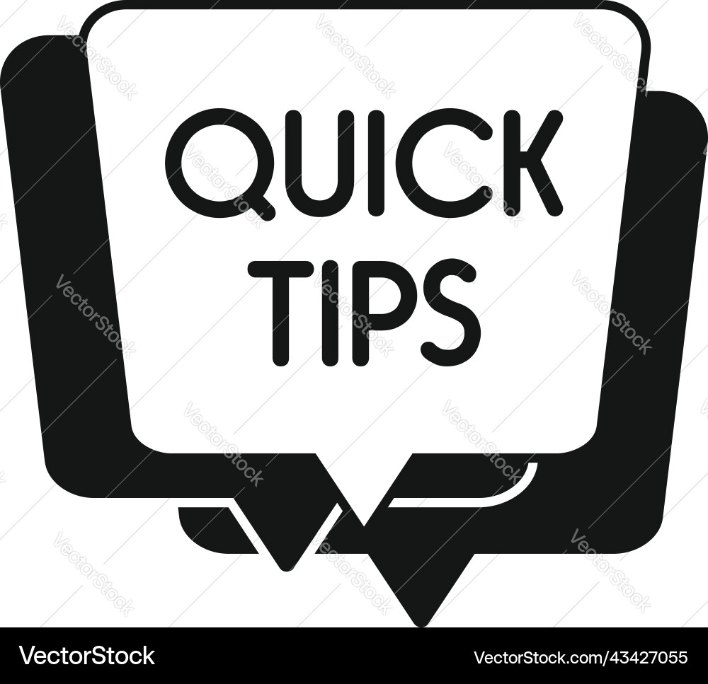 Solution tip icon simple quick trick Solution tip icon simple quick trick Vector Image