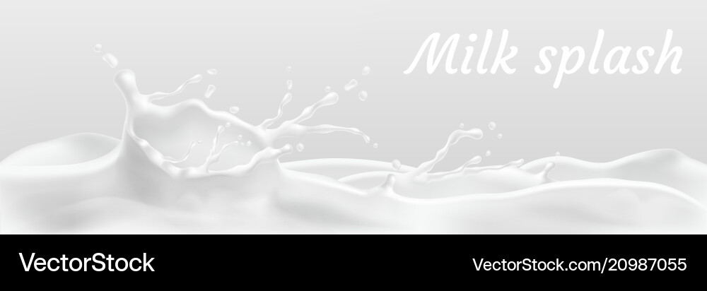 Weißer Milchspritzer fließender Joghurt oder Creme Weißer Milchspritzer fließender Joghurt oder Creme vektorbild