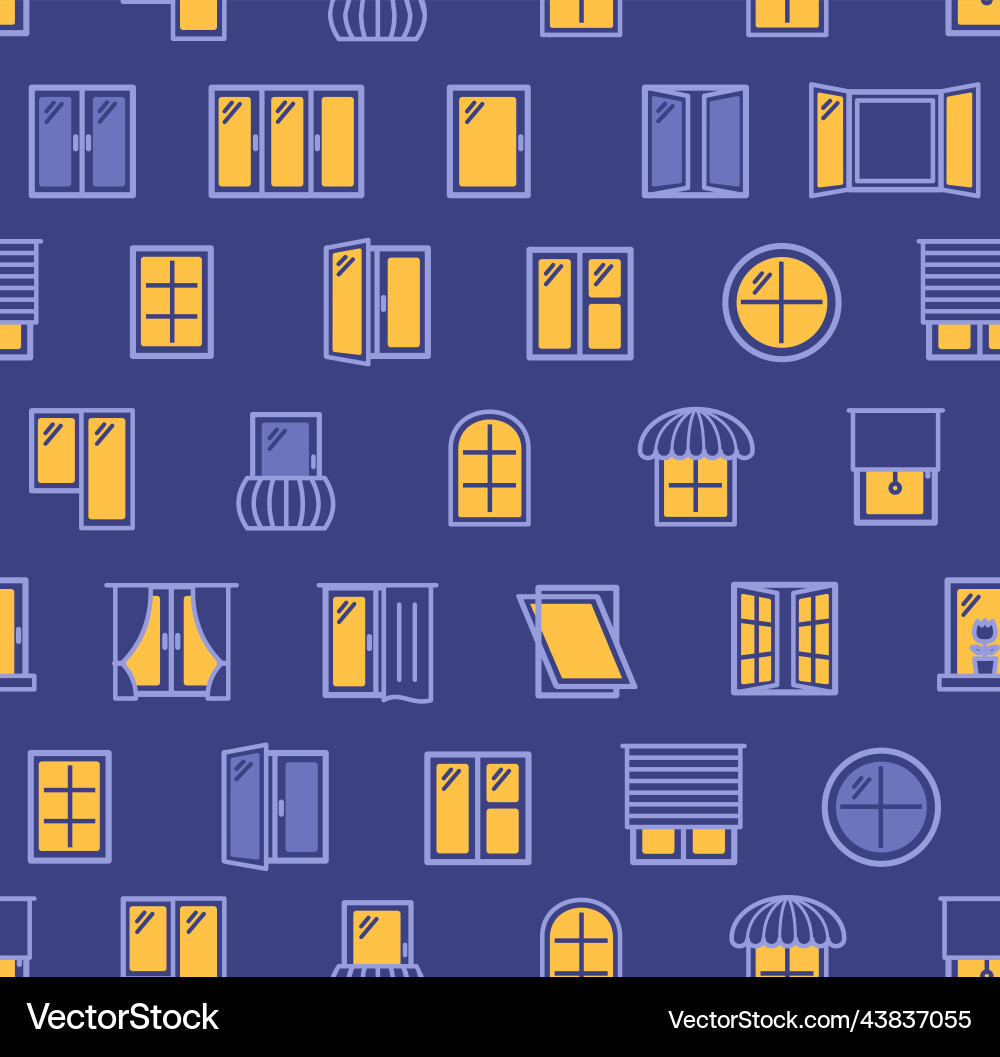 Windows signs seamless pattern background Vector Image