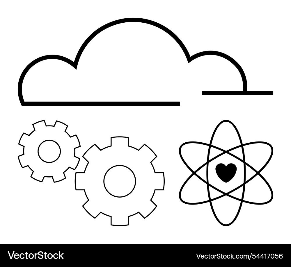Cloud computing technology and science concepts Cloud computing technology and science concepts vector image