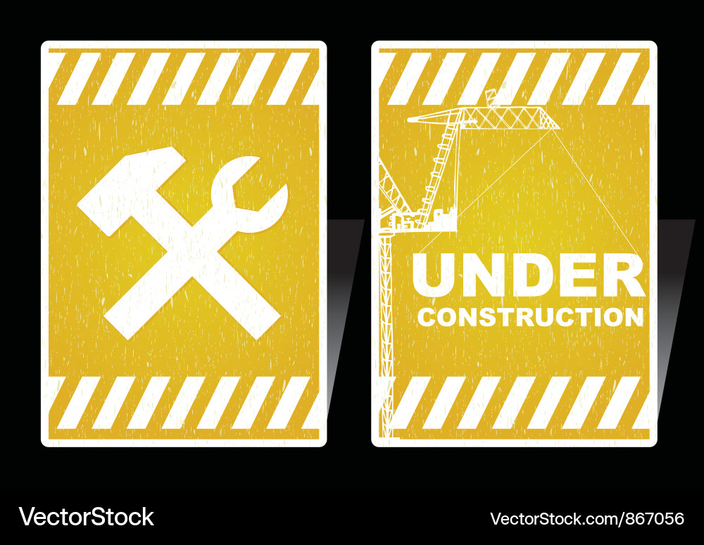 Construction Warning Signs vector image