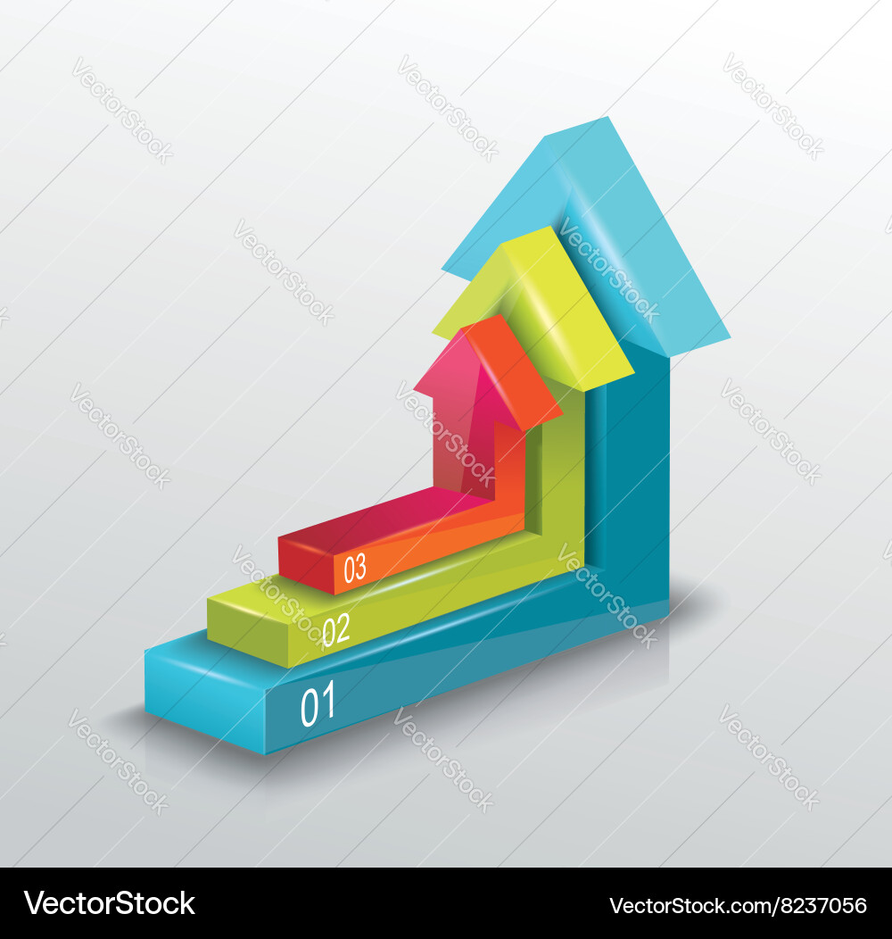 Icon pointer arrows 3d Vector Image