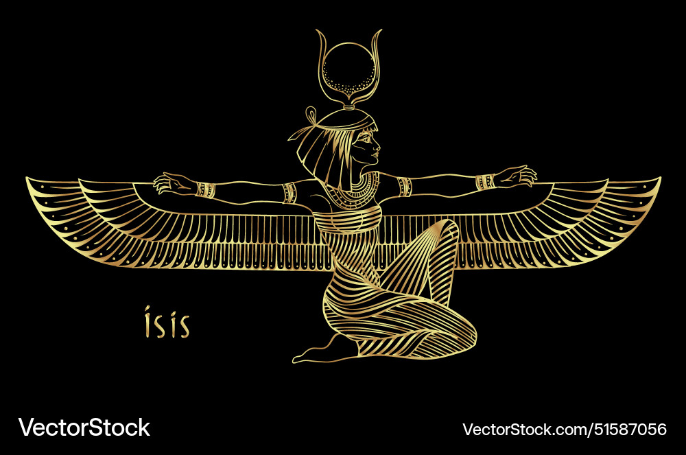 Isis Goddess of Egypt Royalty Free Vector Image