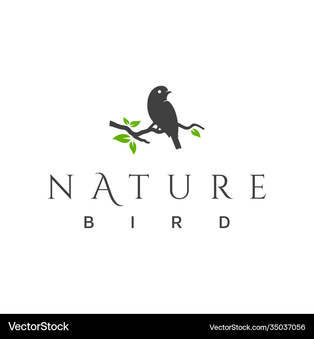 Nature bird logo design Nature bird logo design vector image