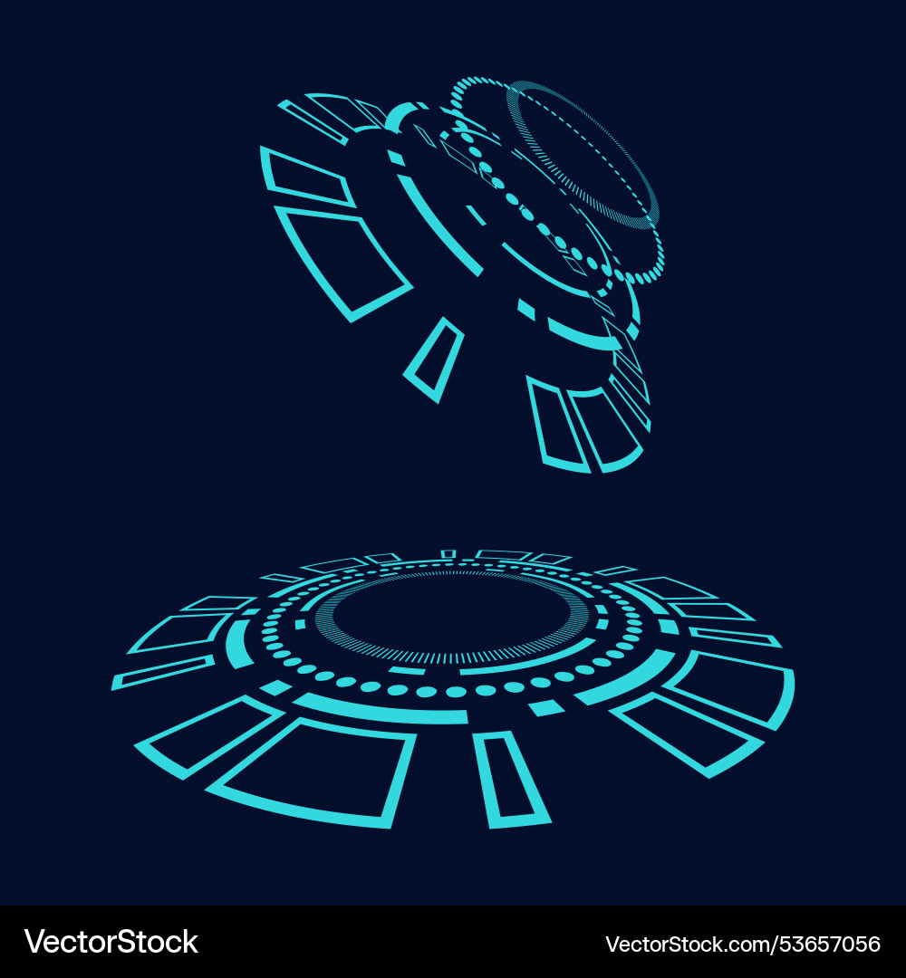 Sci fi circle frame modern user interface element Sci fi circle frame modern user interface element vector image