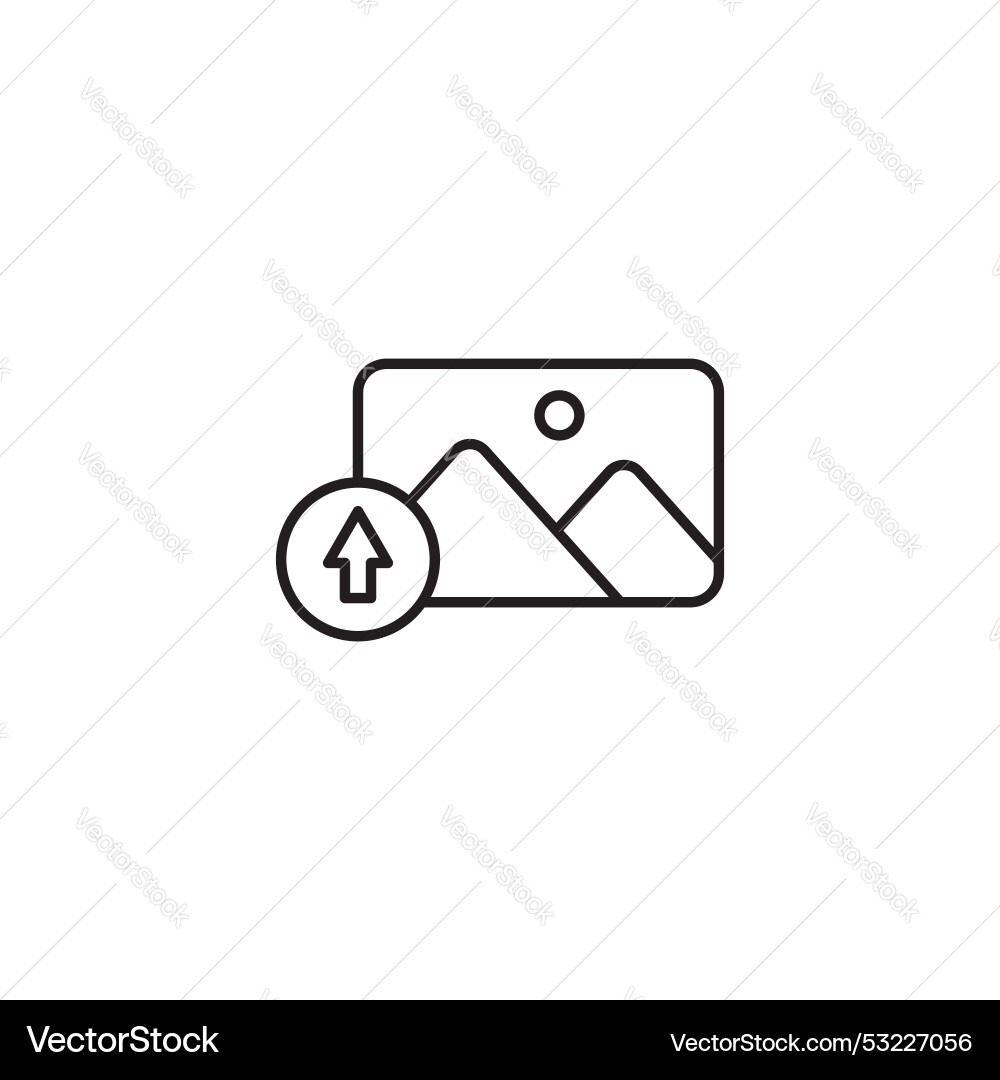 Upload photo icon set image picture and camera Vector Image