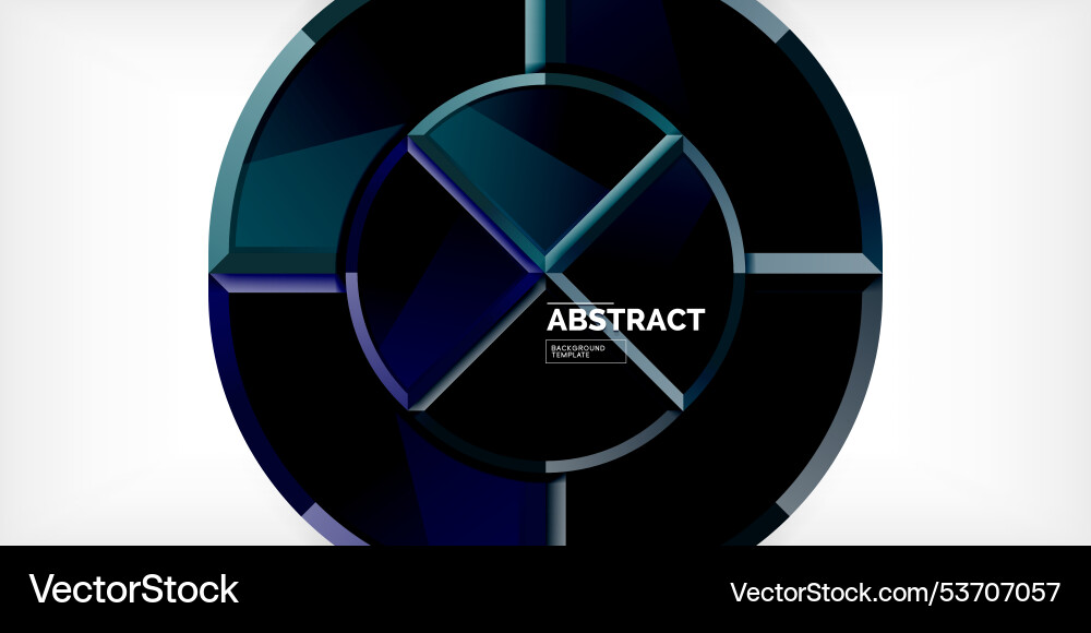 Abstract background - circles and round triangles Vector Image