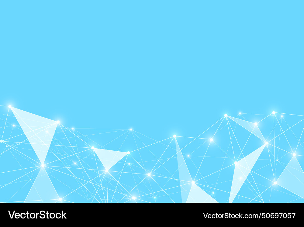 Abstract geometric mesh lines and dot connection Abstract geometric mesh lines and dot connection Vector Image
