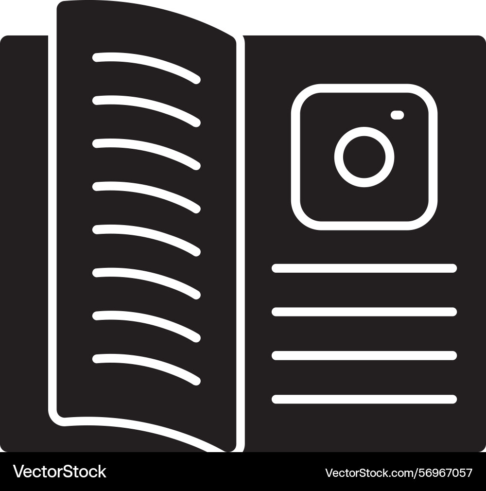 Insta learn glyph style icon design vector image