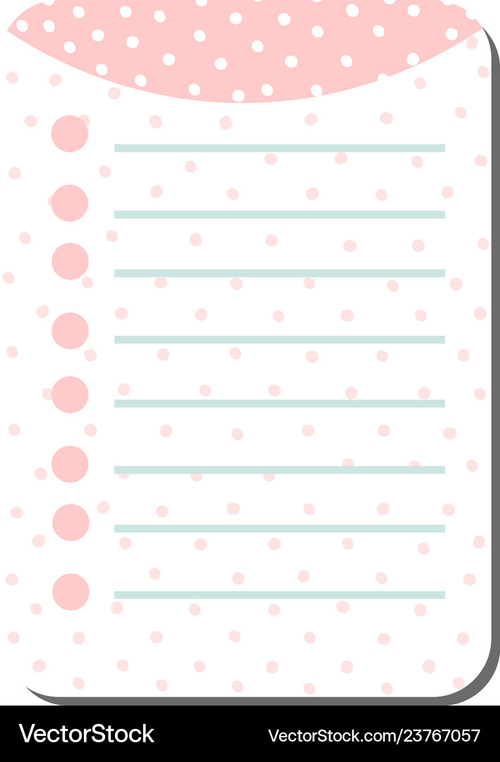 Note Cards Lin's Pink Lined Note Card – Royalty-Free Vector | VectorStock
