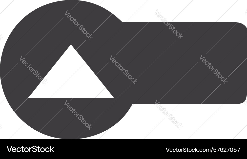 Playback control icon up-pointing rectangle vector image