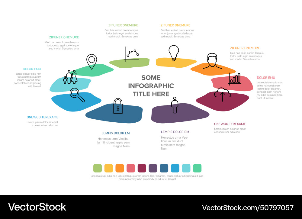 Rainbow color icon elements in circle Rainbow color icon elements in circle vector image