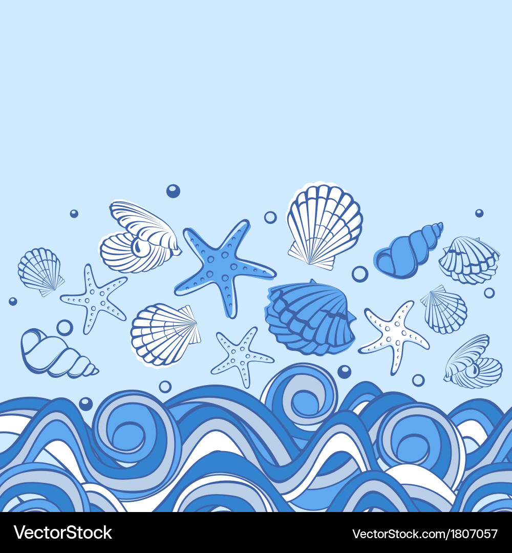 Seashell Wave Pattern vector image