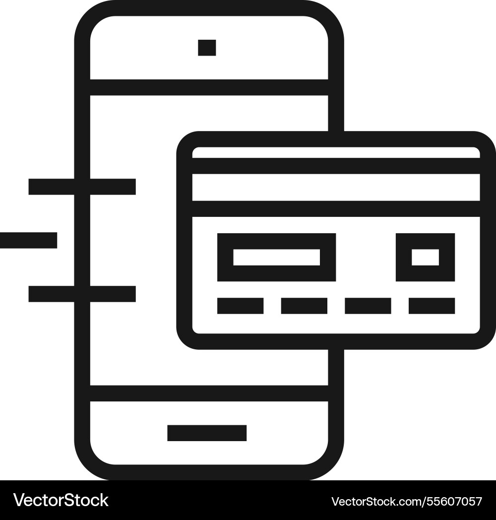 Sms transactions flat line web icon concept Sms transactions flat line web icon concept vector image