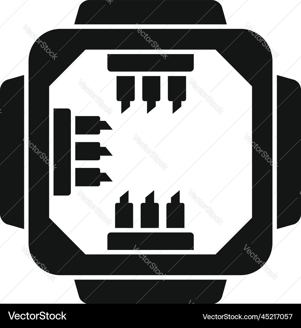 Use knife on junction box icon simple Use knife on junction box icon simple vector image
