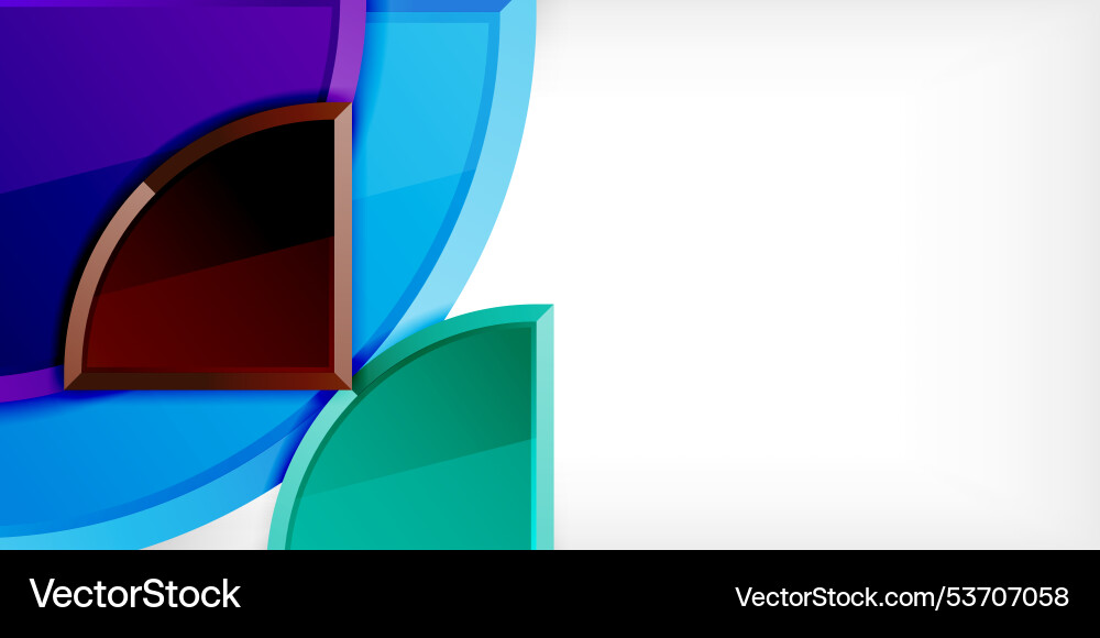 Abstract background - circles and round triangles Vector Image