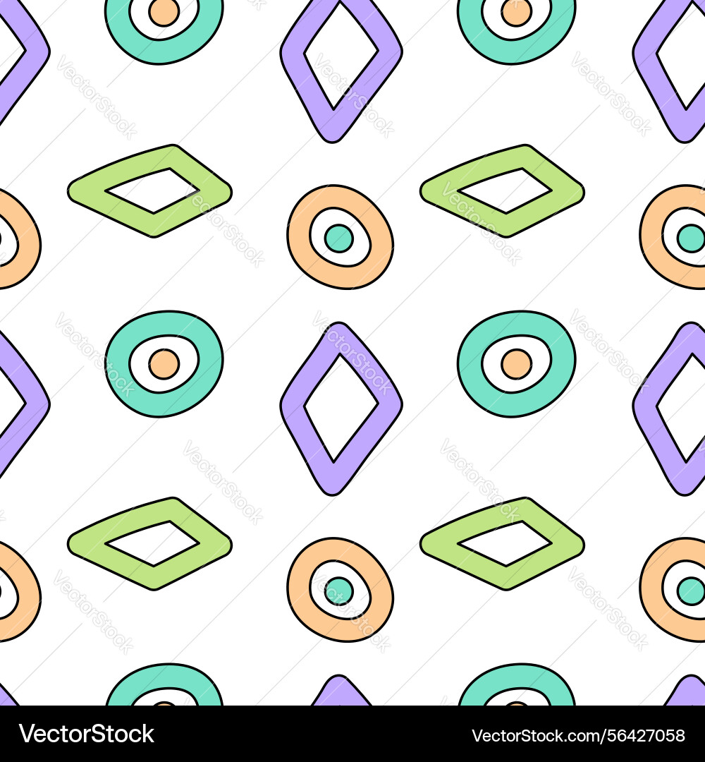 Abstract seamless pattern with colorful rhombuses Abstract seamless pattern with colorful rhombuses Vector Image