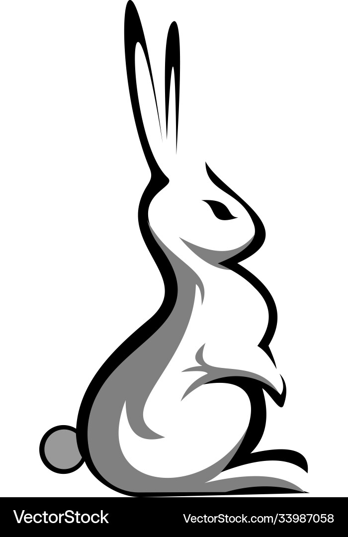 Cute Rabbit Logo Royalty Free Vector Image - VectorStock