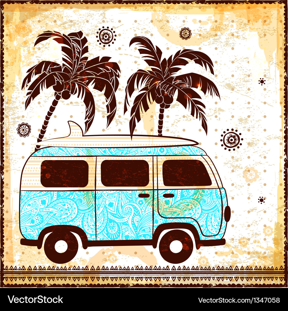 Retro Beach Vibes vector image