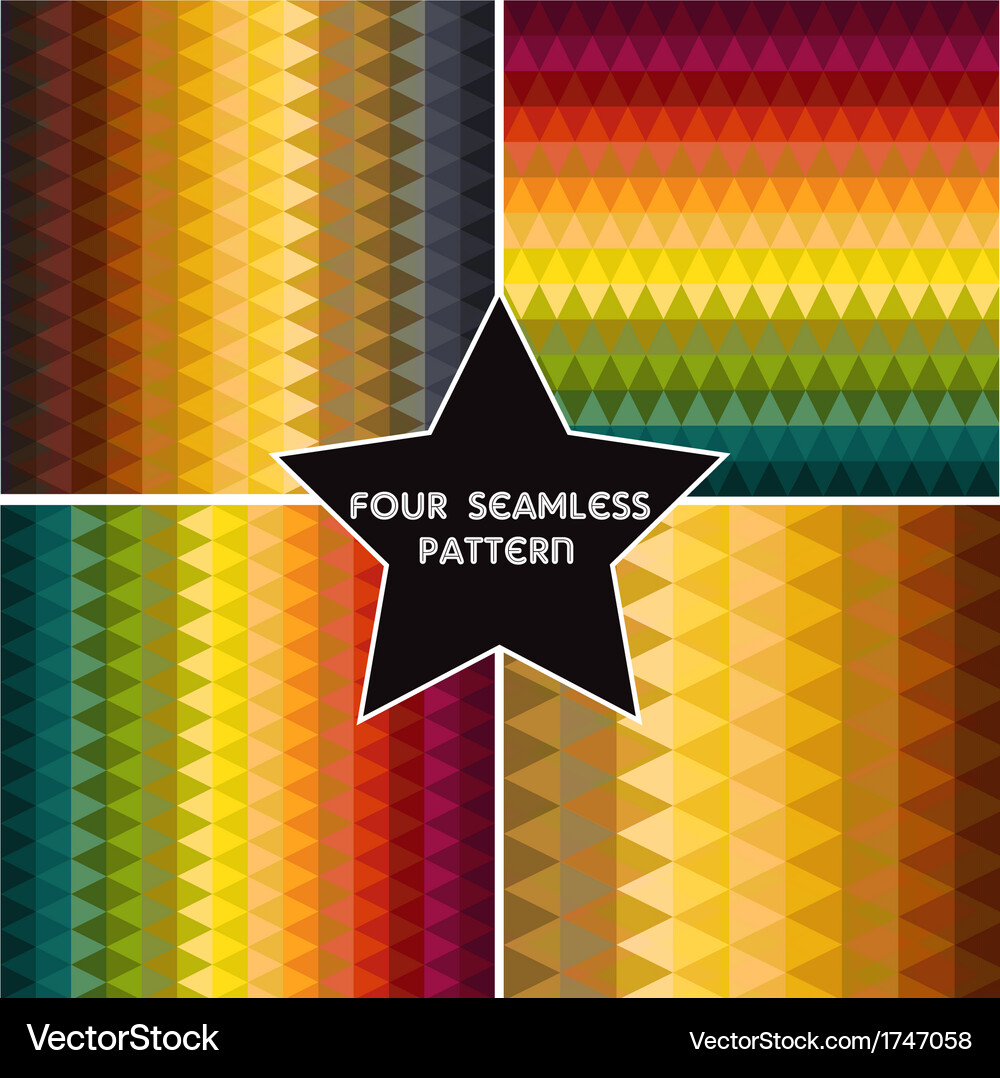 Set of four colorful abstract geometric background Vector Image