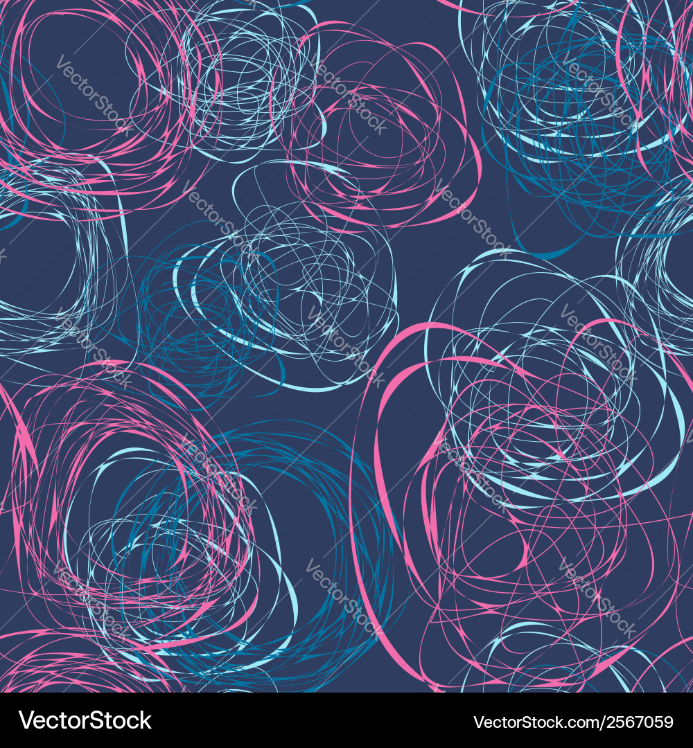 Abstract seamless pattern with scribbles vector image