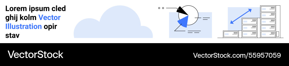Data analysis concepts with charts cloud storage Data analysis concepts with charts cloud storage vector image