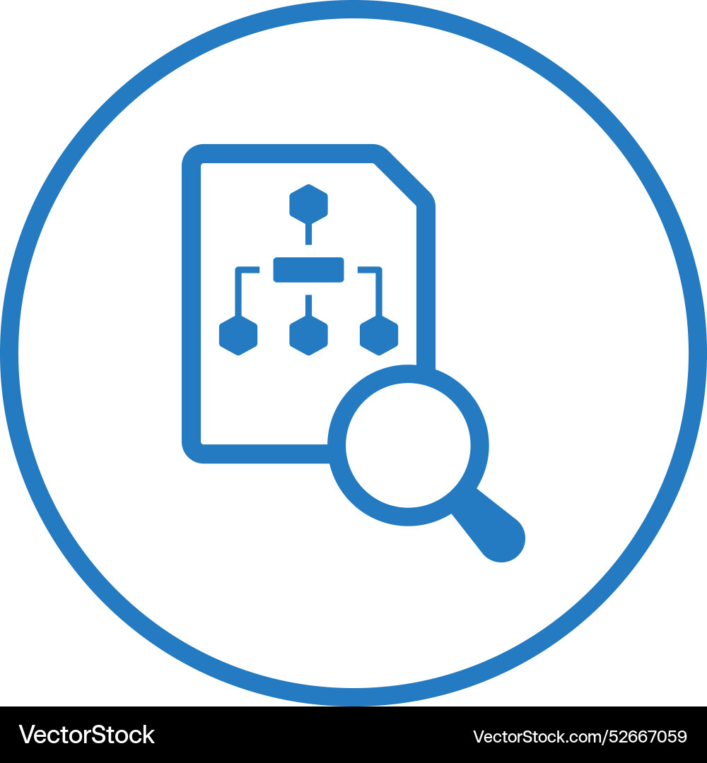 Flowchart search results icon Vector Image