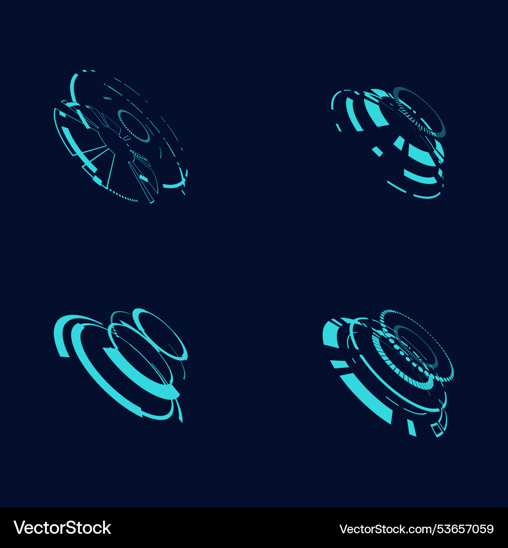 Sci fi circle frame modern user interface element Sci fi circle frame modern user interface element Vector Image