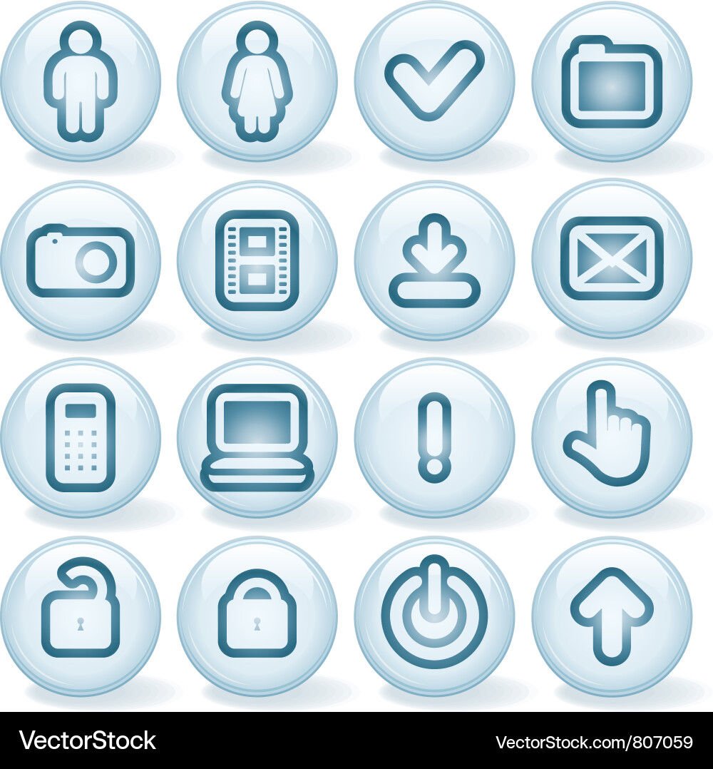 Shiny buttons 2 vector image