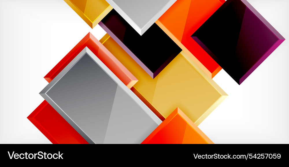 Square shape color abstract geometry Square shape color abstract geometry vector image