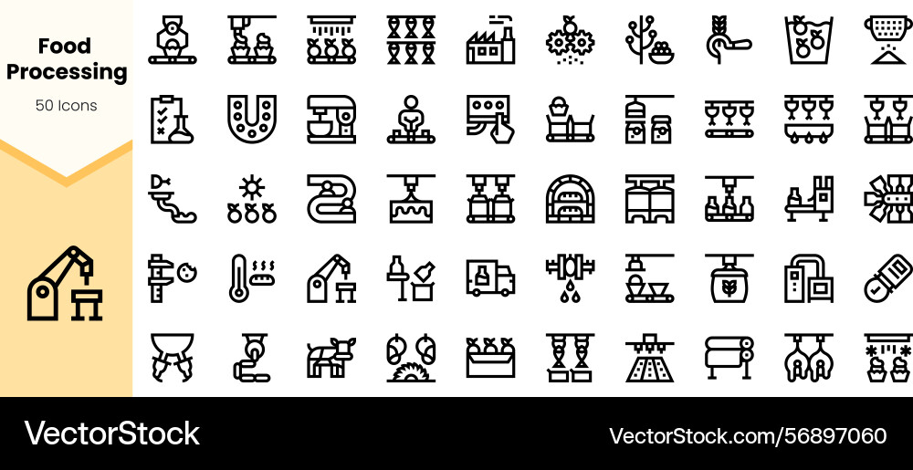 A collection of line icons representing various A collection of line icons representing various Vector Image