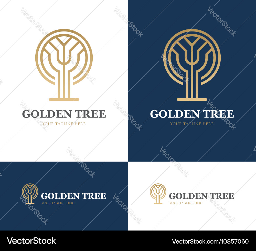 Abstract tree on blue background vector image