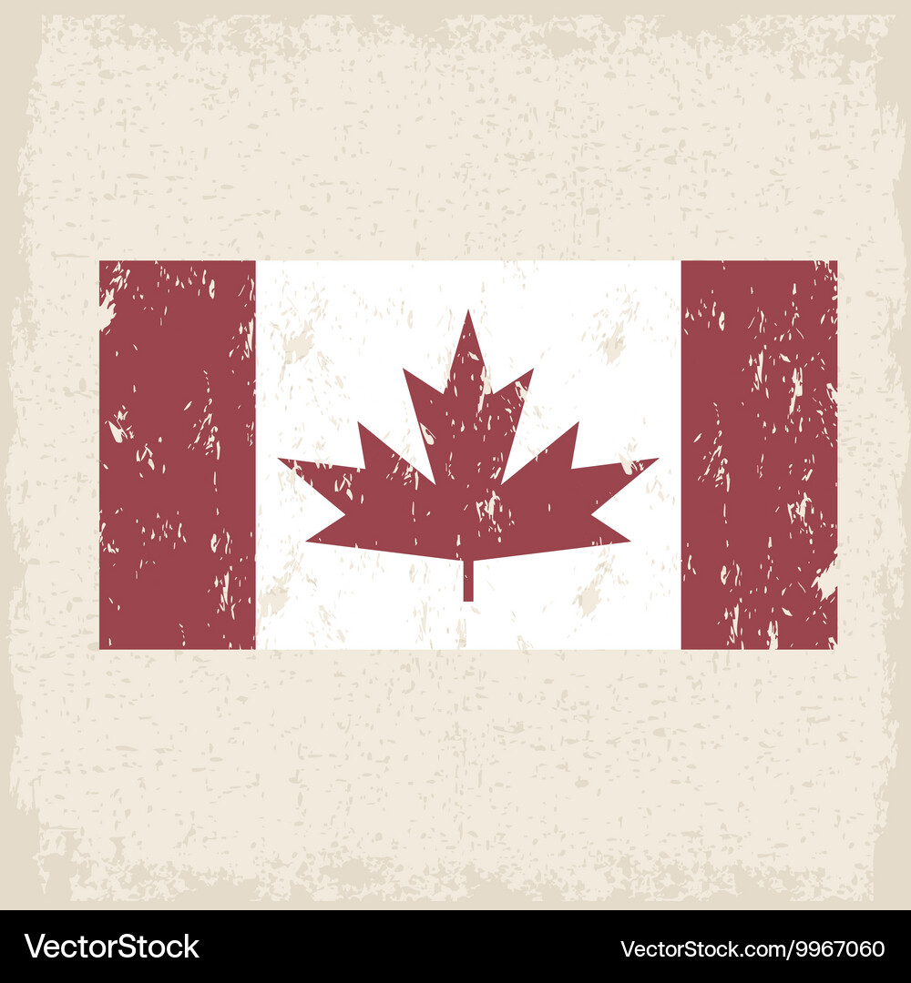 Canada Maple Leaf Flag Grunge Royalty Free Vector Image