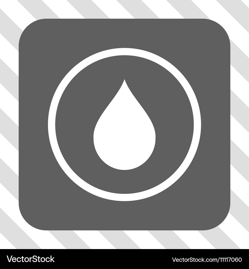 Drop rounded square button Vector Image