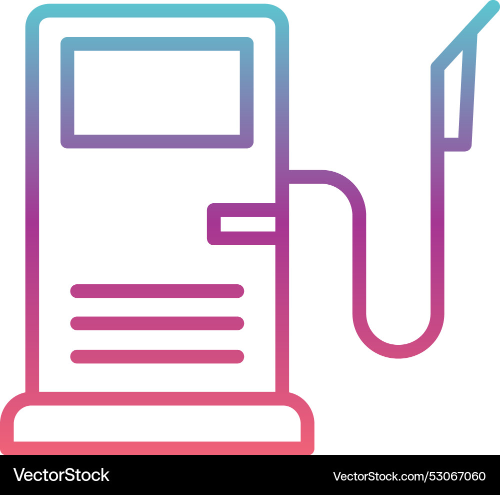 Gas station line gradient design Vector Image