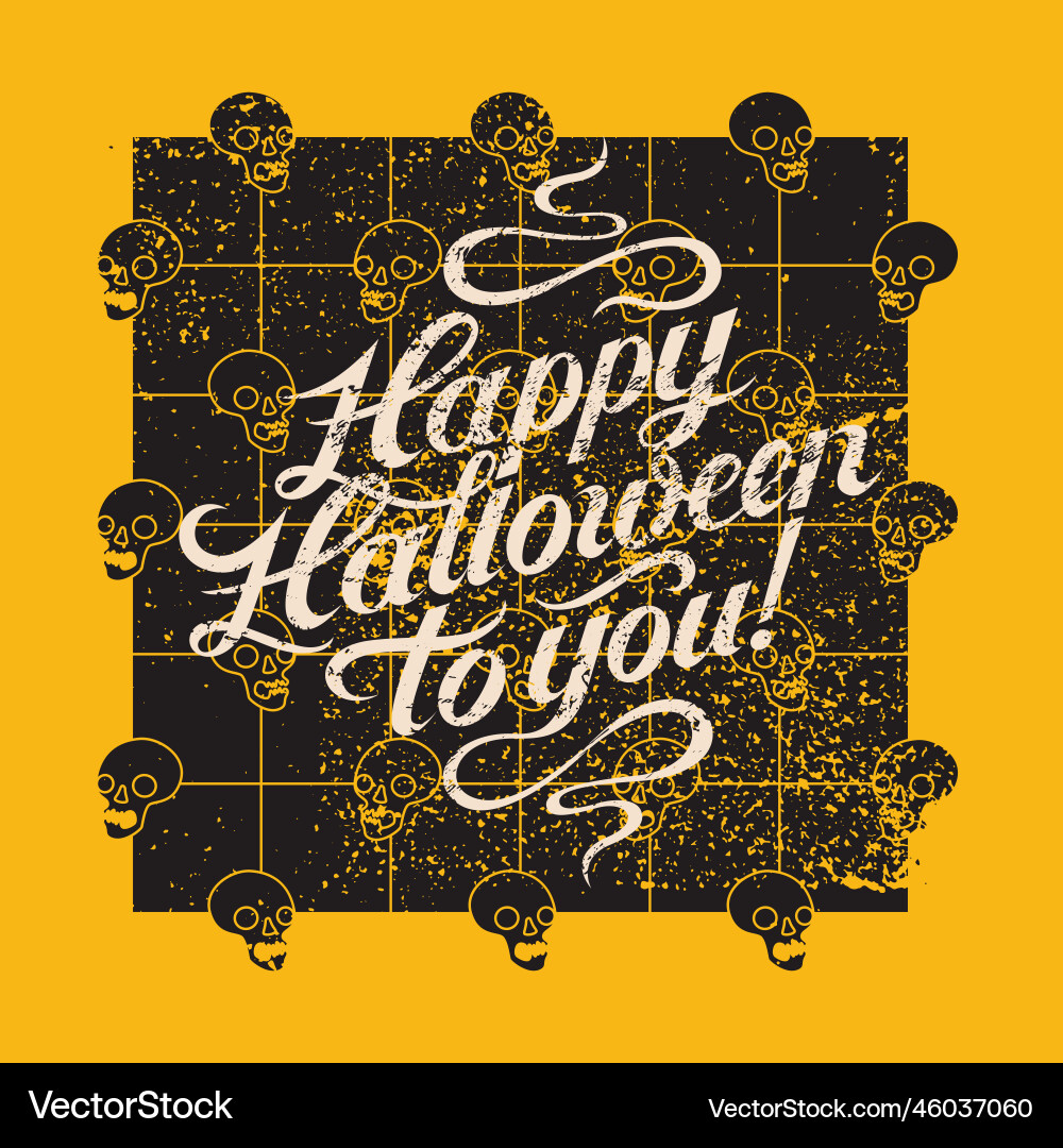 Halloween Kalligraphie Vintage Grunge Stil Poster Halloween Kalligraphie Vintage Grunge Stil Poster vektorbild