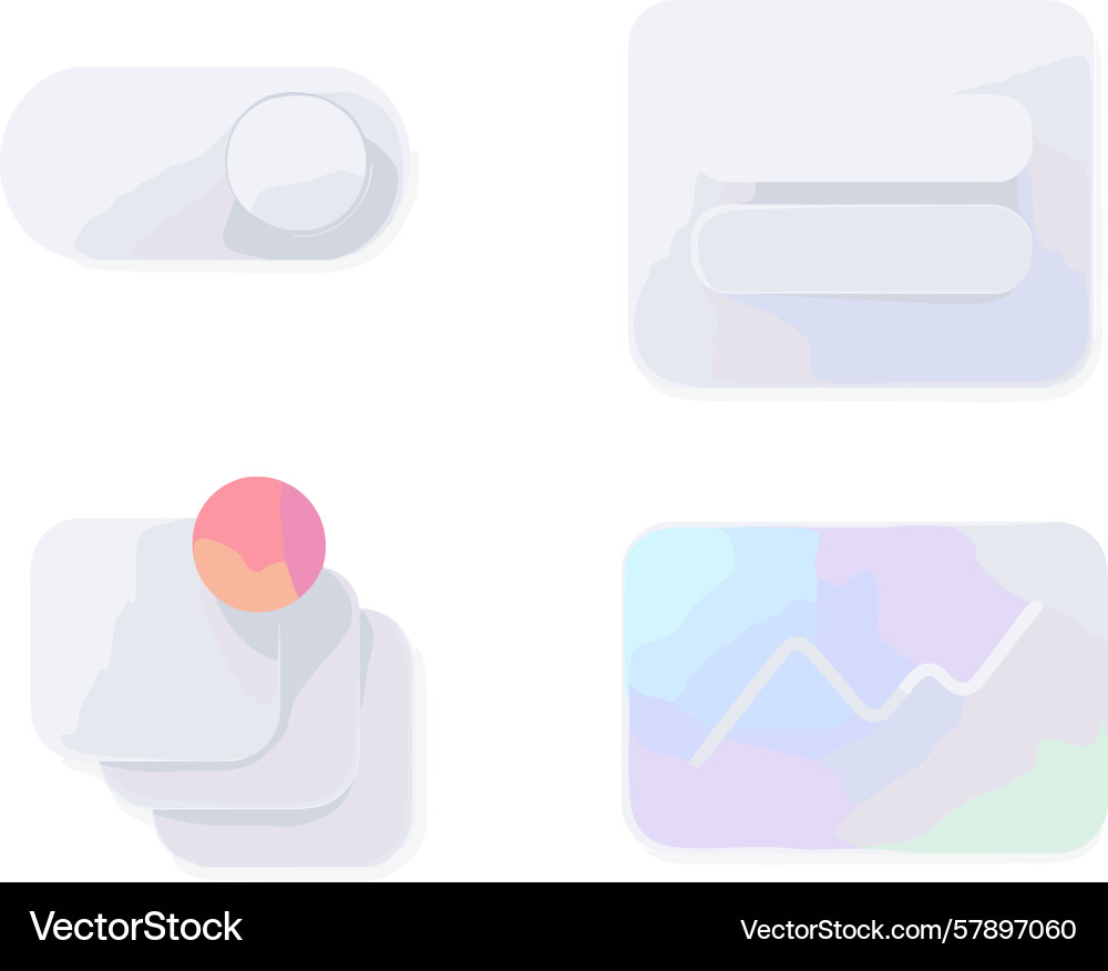 Modern design elements featuring buttons toggle Modern design elements featuring buttons toggle vector image