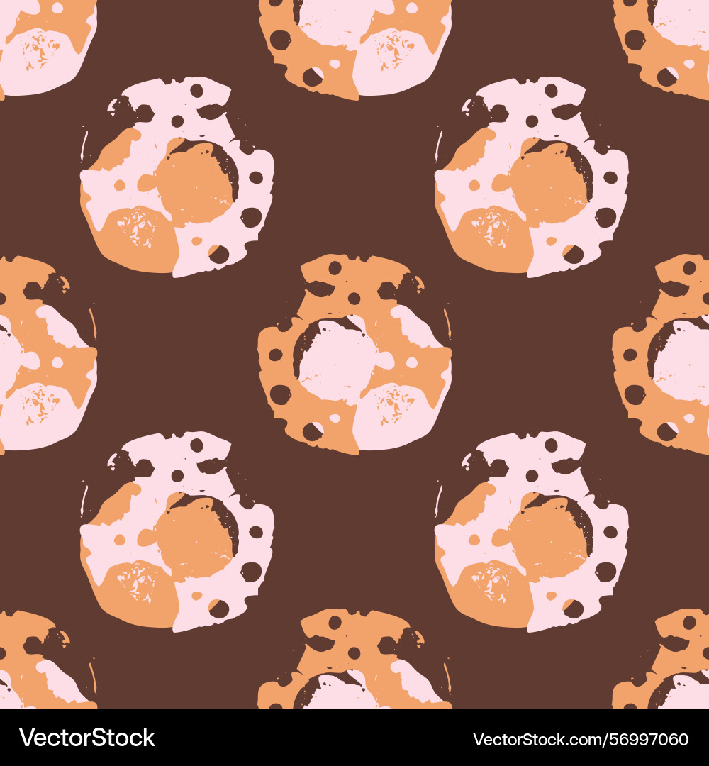Polka dot blockprint seamless pattern Polka dot blockprint seamless pattern vector image