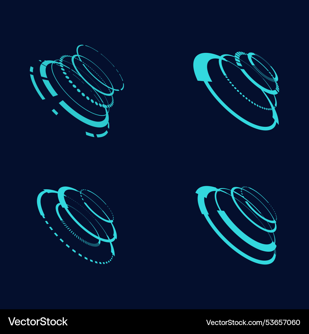 Sci fi circle frame modern user interface element Sci fi circle frame modern user interface element vector image