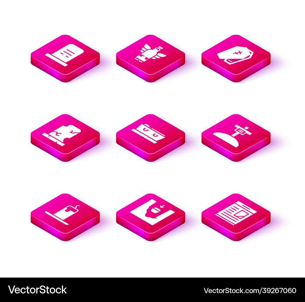 Set burning candle coffin grave old Set burning candle coffin grave old vector image