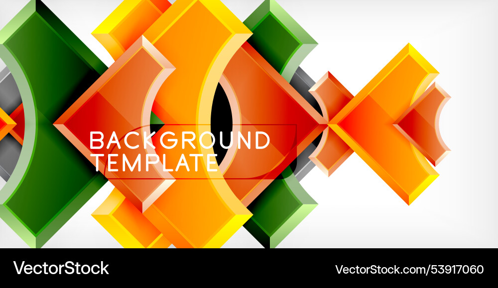 Square arrow shapes with round elements Vector Image