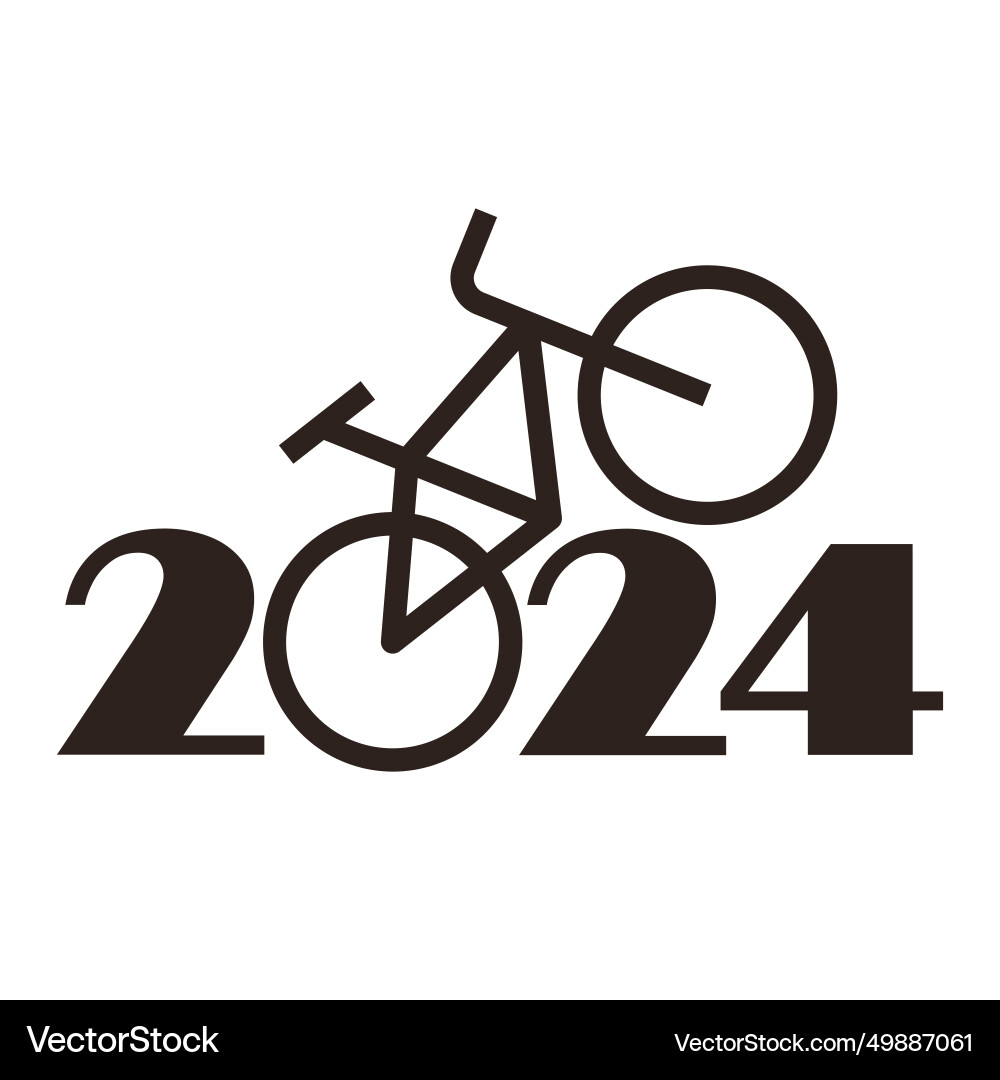 2024 Cycling Tour - Bike Icon vector image