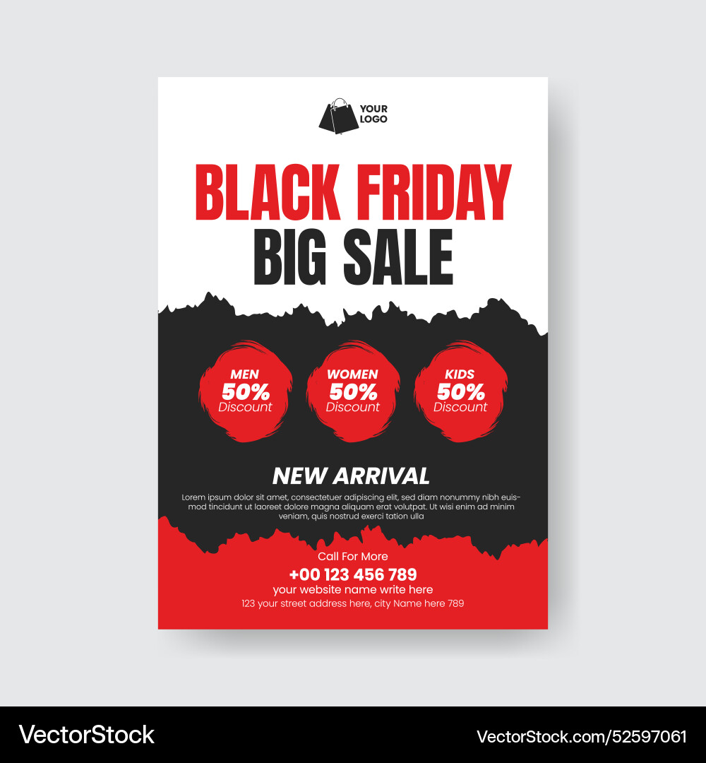 Black friday sale Rabatt Angebot Flyer oder Poster Black friday sale Rabatt Angebot Flyer oder Poster vektorbild