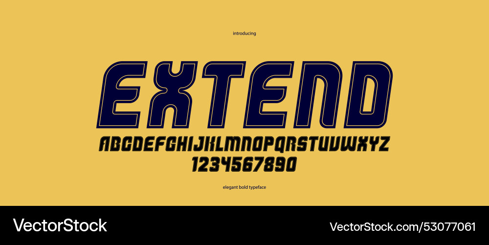 Bold simple sans serif display font for logos Bold simple sans serif display font for logos vector image