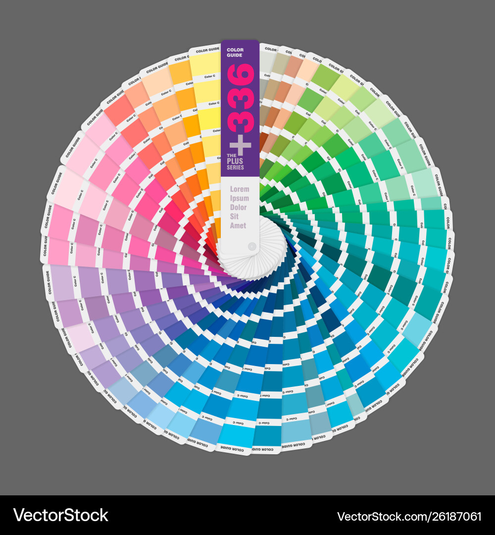 Circular color palette guide for print Circular color palette guide for print vector image