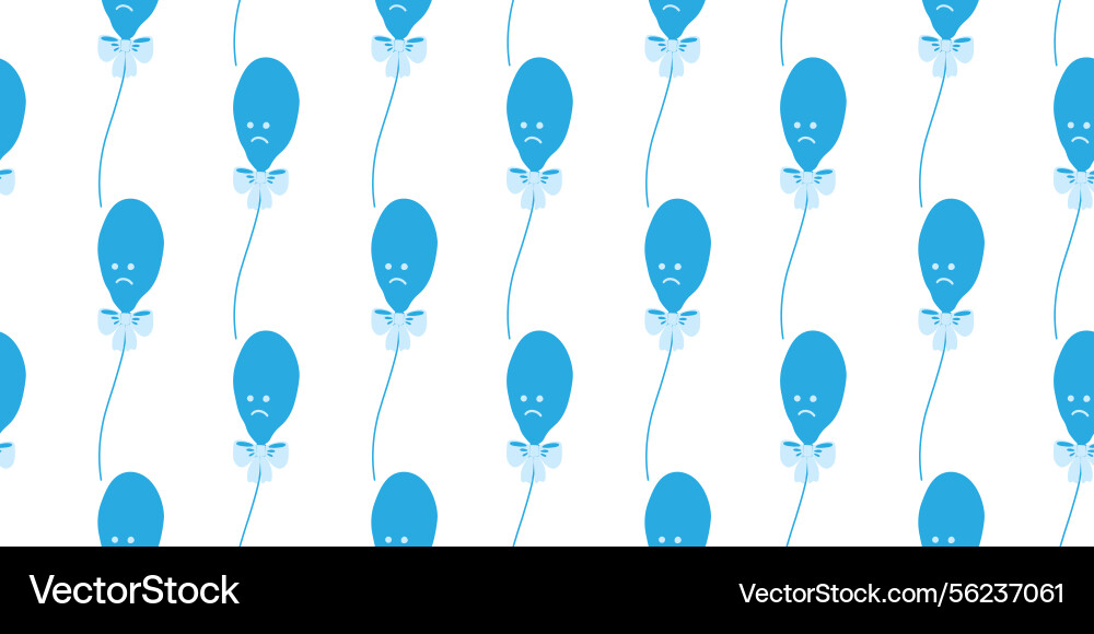 Deflated balloon on string seamless pattern Vector Image
