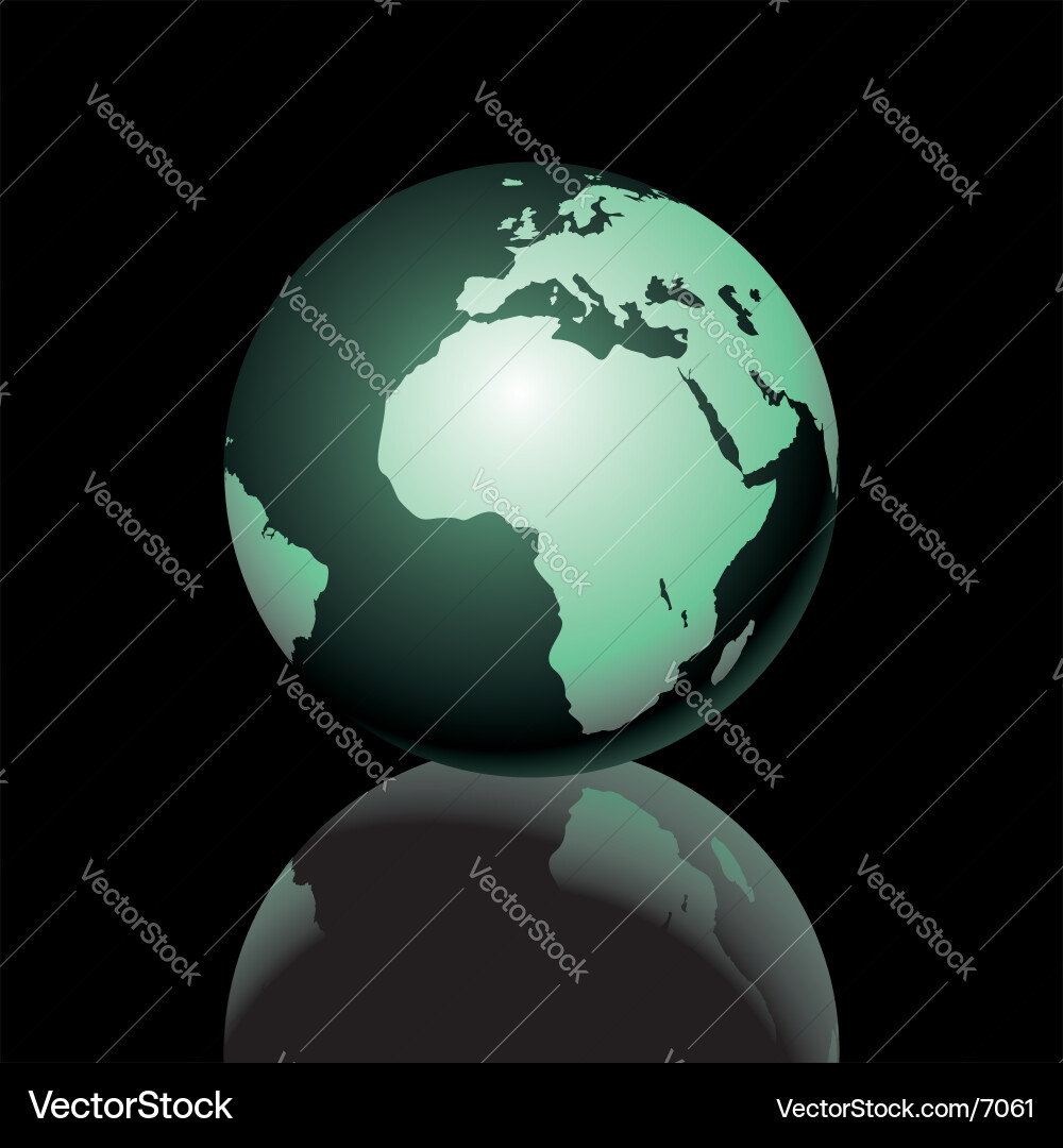 Earth Globe Graphic Vector Image