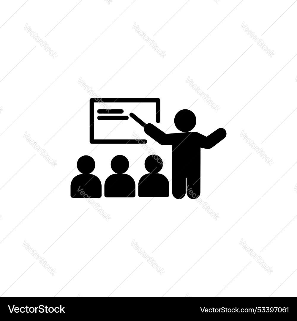 Lecture line icon isolated on white background Lecture line icon isolated on white background Vector Image