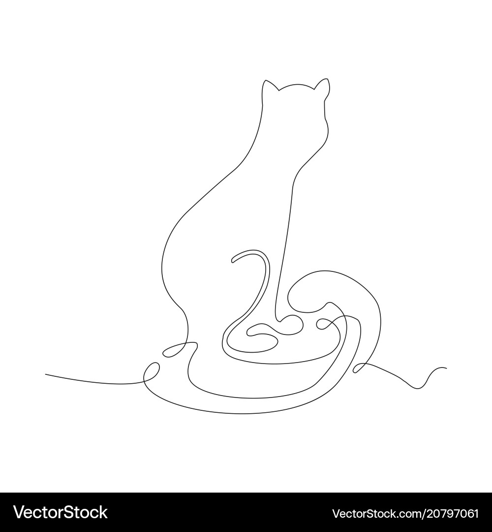 Thin continuous line icon Thin continuous line icon vector image